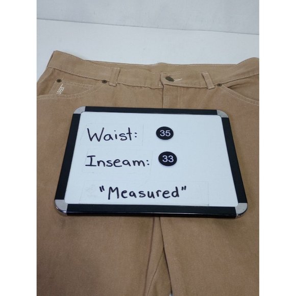 Vintage h.i.s. Pants Men's Size 36x34 Tan EUC (Actual 35X33) - Picture 5 of 10